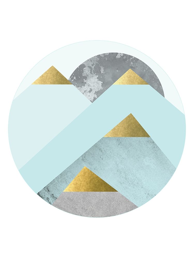 Turquoise Gold Mountains art print by Urban Epiphany for $57.95 CAD