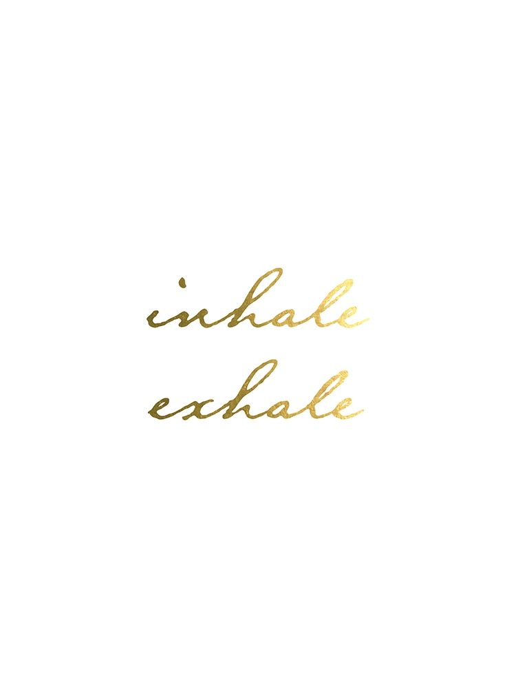 Inhale Exhale Gold art print by Urban Epiphany for $57.95 CAD