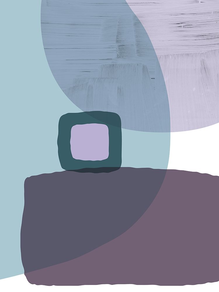 MidCentury Teal Purple 5 art print by Urban Epiphany for $57.95 CAD