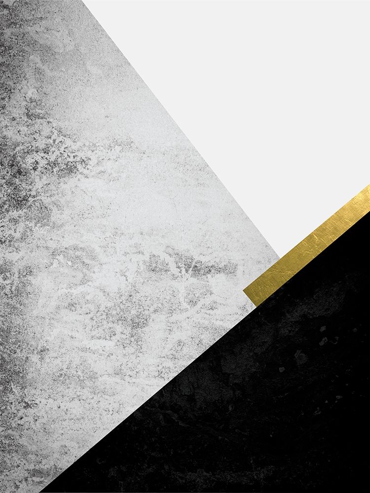 Black Grey Gold Mountains 1 art print by Urban Epiphany for $57.95 CAD