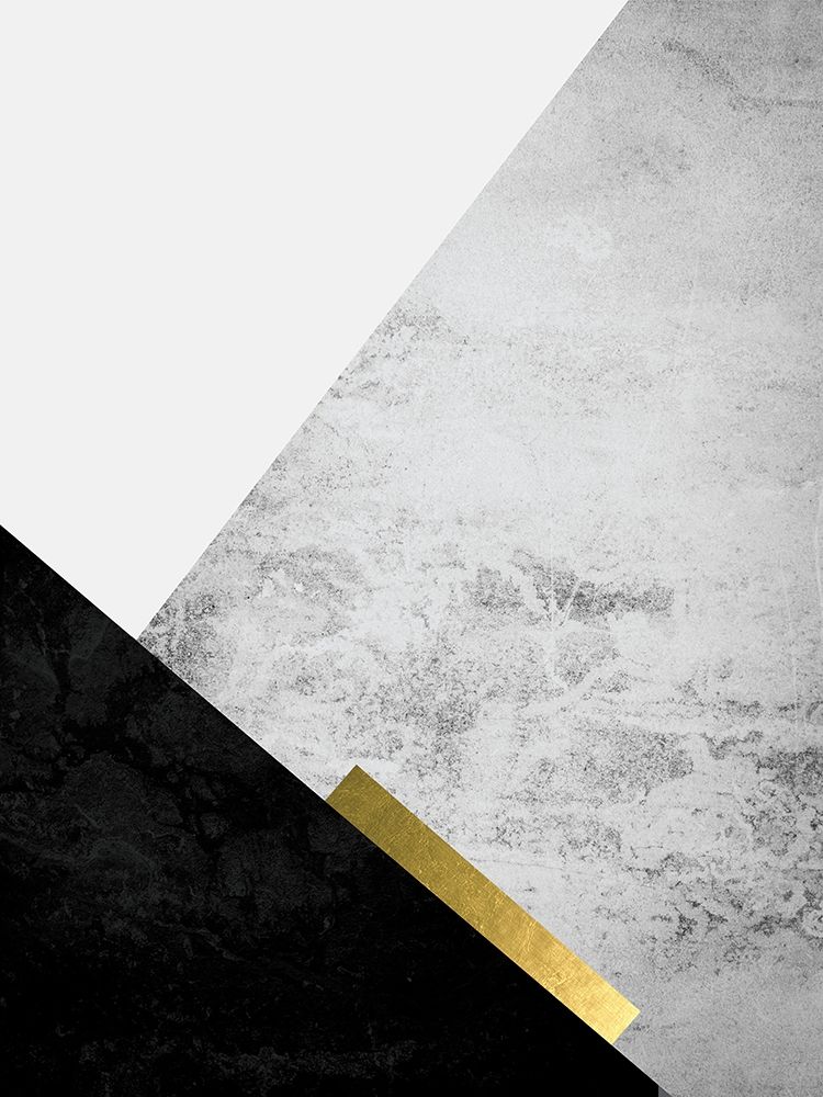 Black Grey Gold Mountains 3 art print by Urban Epiphany for $57.95 CAD