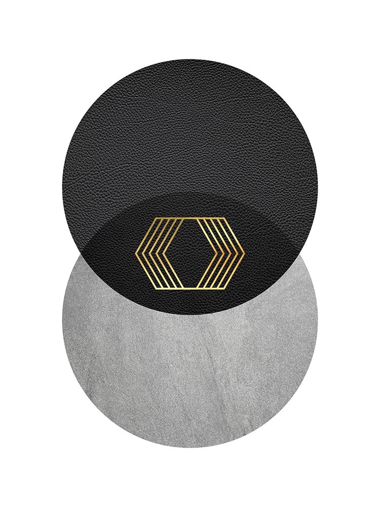 Black Grey Gold Circles 2 art print by Urban Epiphany for $57.95 CAD