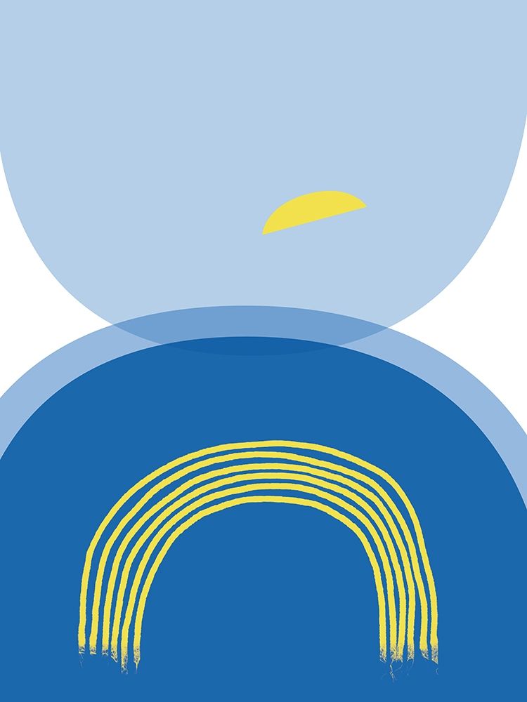Blue Yellow Minimalist 2 art print by Urban Epiphany for $57.95 CAD