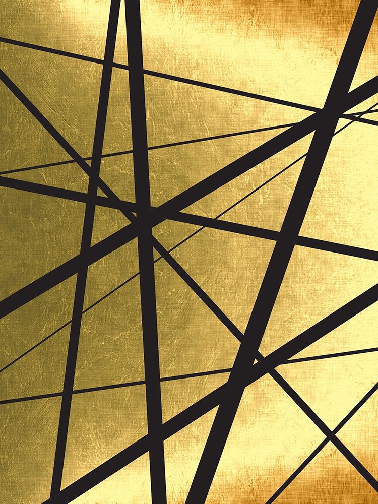 Black And Gold Geometric Lines 1 art print by Urban Epiphany for $57.95 CAD