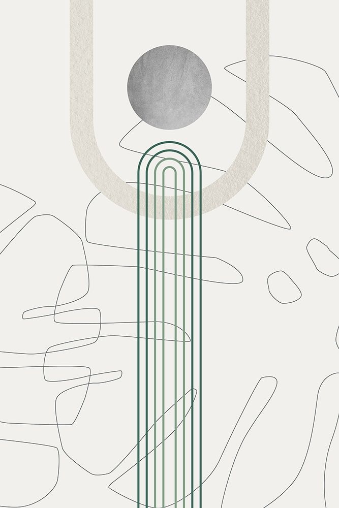 Mid Century Modern Gray Moon 2 art print by Urban Epiphany for $57.95 CAD