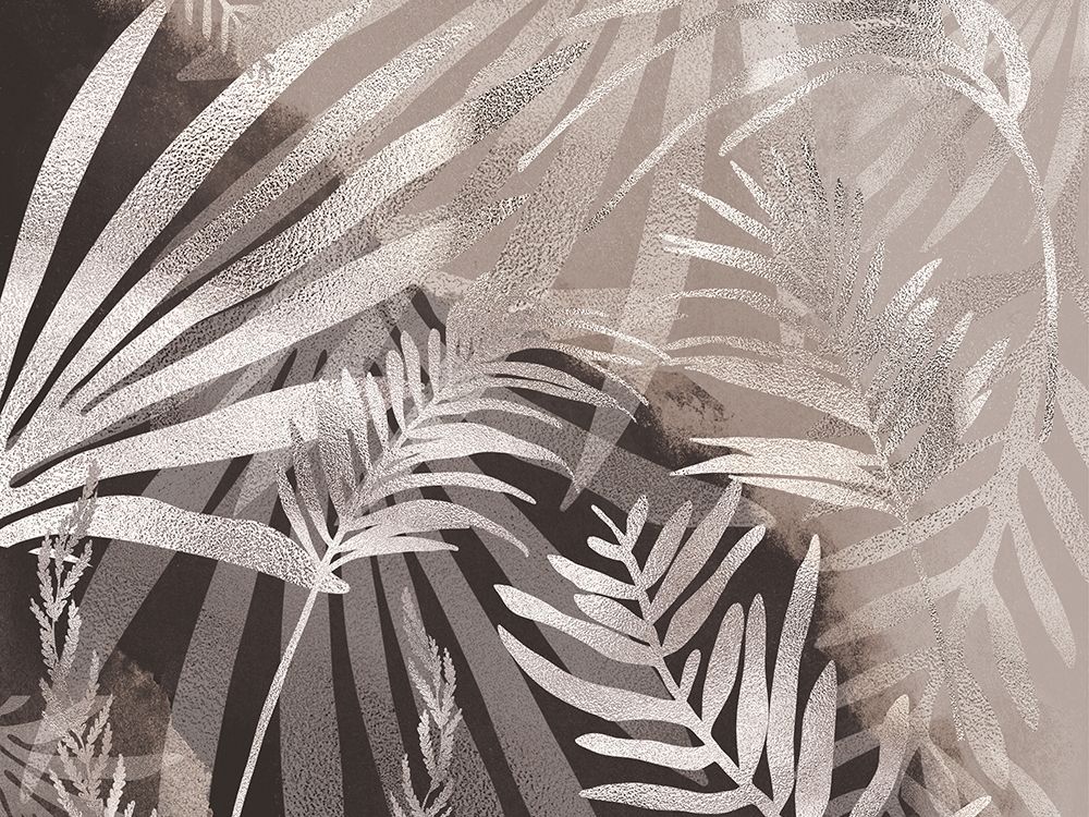 Glam Leaves Neutral Tones 3 art print by Urban Epiphany for $57.95 CAD