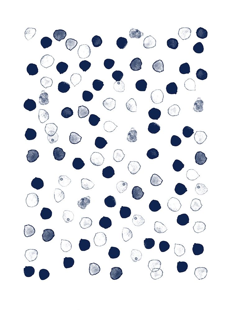 Navy Blue Watercolor Daubs art print by Urban Epiphany for $57.95 CAD