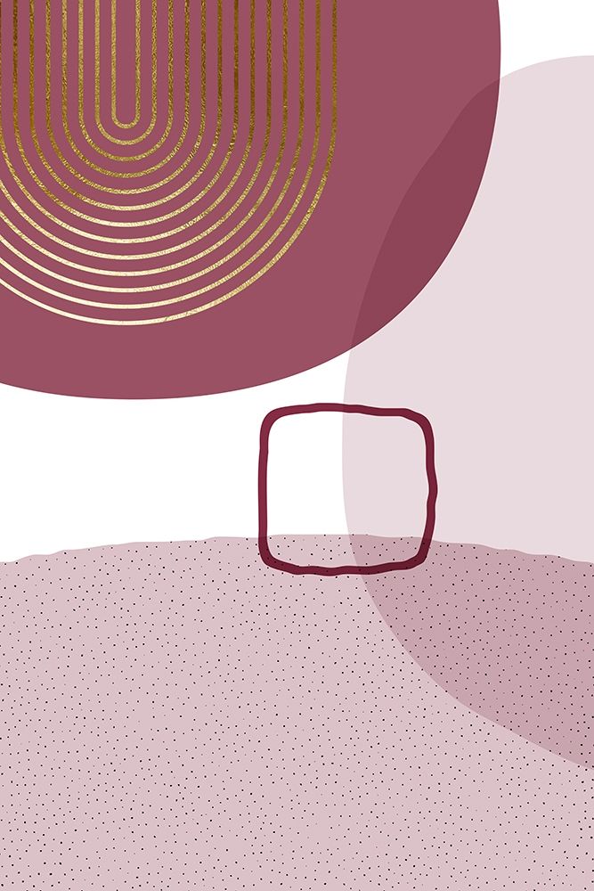 Abstract Minimalist Burgundy Gold 2 art print by Urban Epiphany for $57.95 CAD
