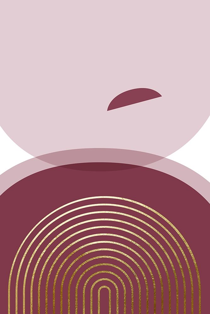 Abstract Minimalist Burgundy Gold 4 art print by Urban Epiphany for $57.95 CAD