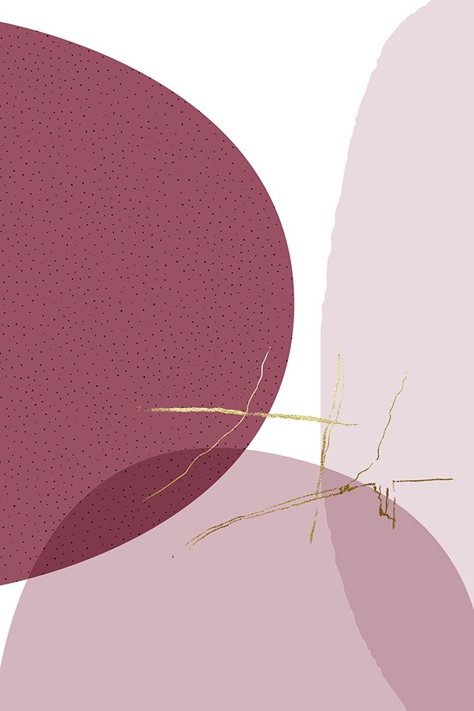 Abstract Minimalist Burgundy Gold 6 art print by Urban Epiphany for $57.95 CAD