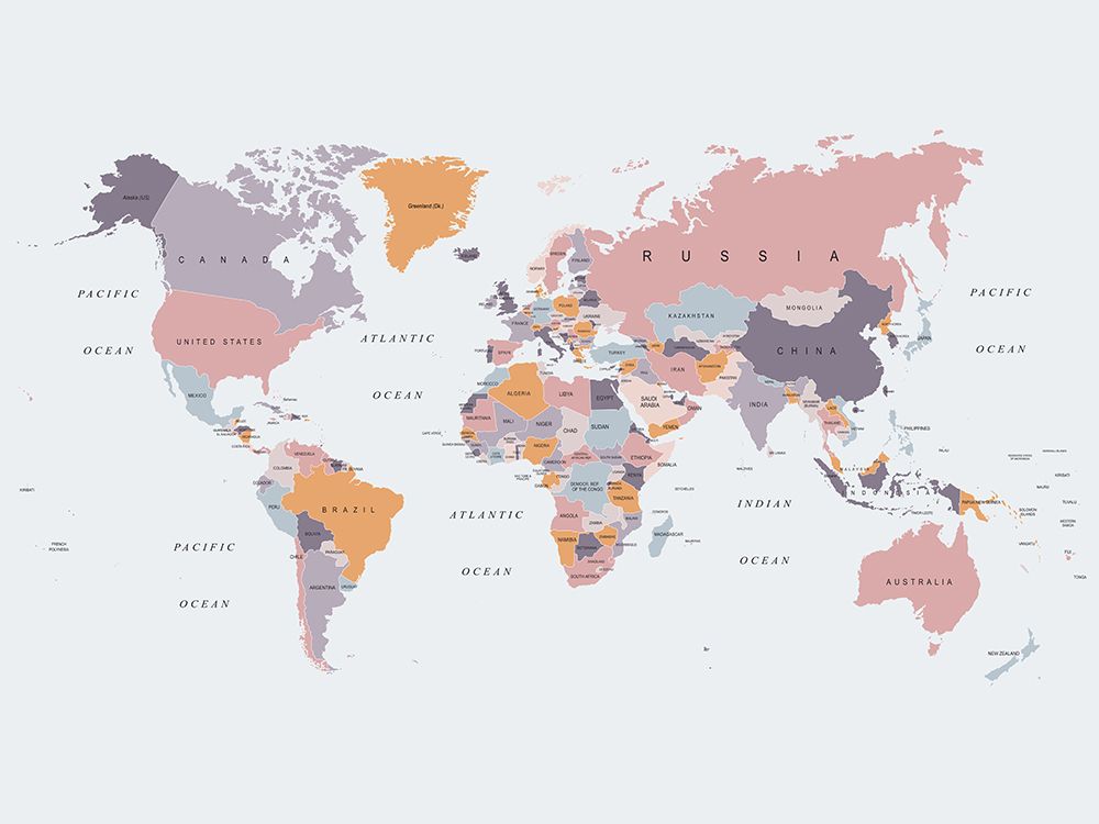 Be Kind World Map 1 art print by Urban Epiphany for $57.95 CAD