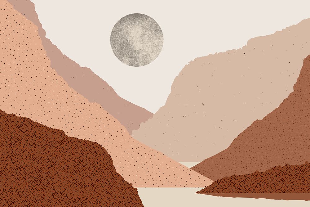 Mid Century Boho Landscape art print by Urban Epiphany for $57.95 CAD