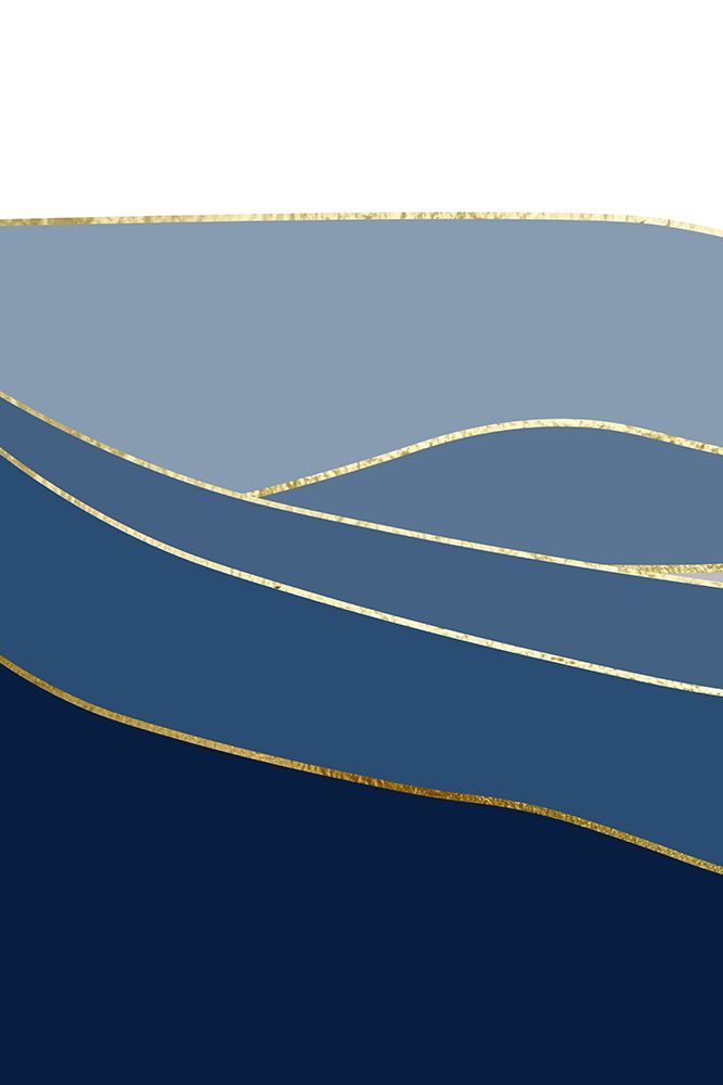 Navy Gold Landscape 1 art print by Urban Epiphany for $57.95 CAD