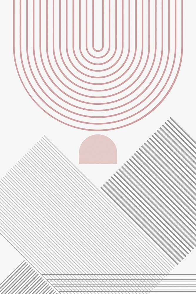 Modern Mid Century Abstract Pink Grey 3 art print by Urban Epiphany for $57.95 CAD