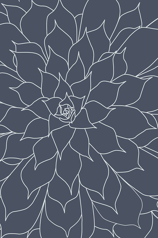 Succulent Midnight Blue art print by Urban Epiphany for $57.95 CAD