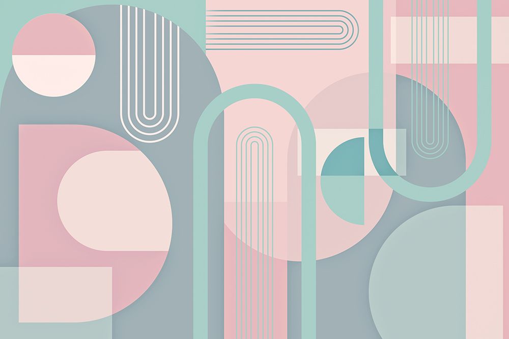 Abstract Arches Pastel art print by Urban Epiphany for $57.95 CAD