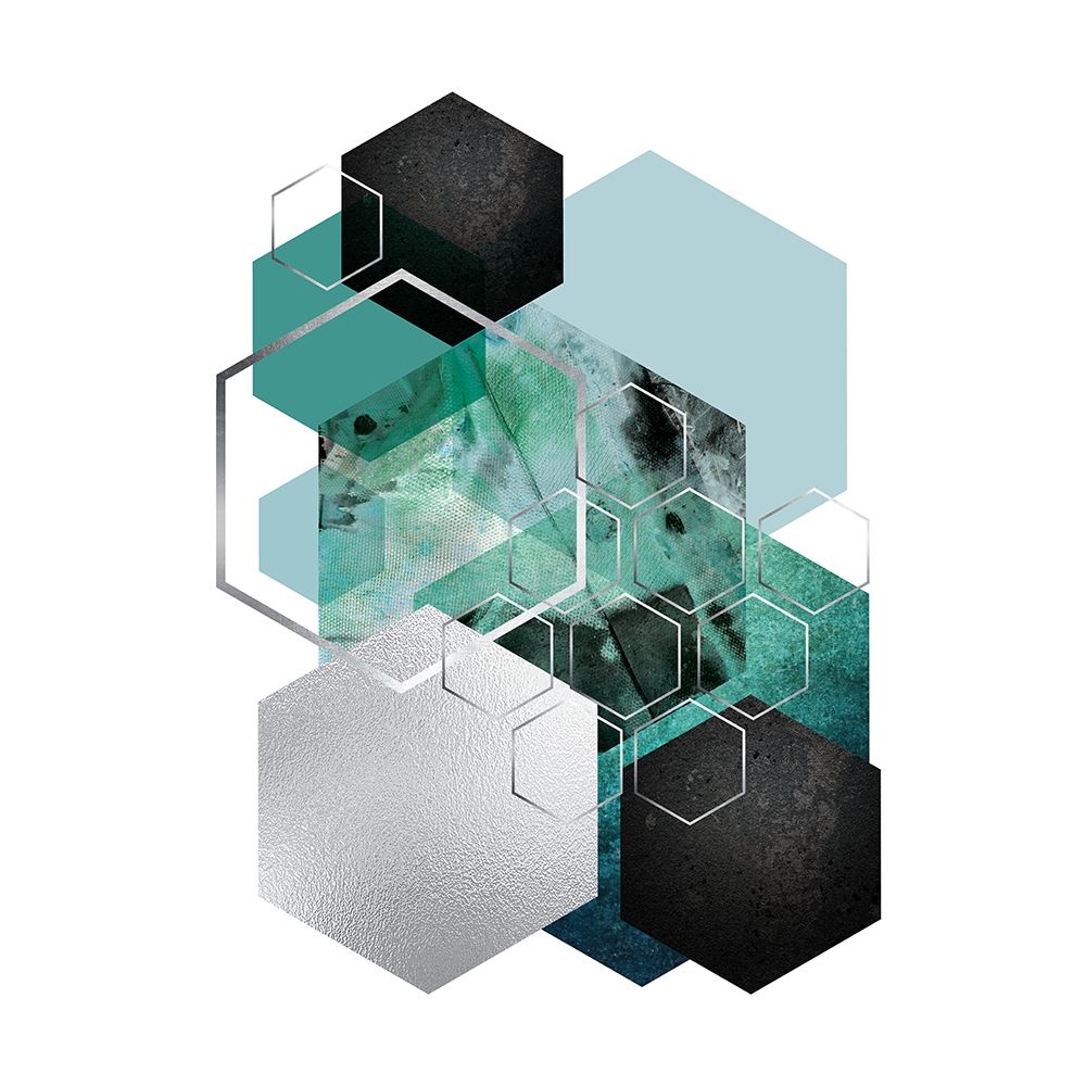 Geo Teal 3 art print by Urban Epiphany for $57.95 CAD