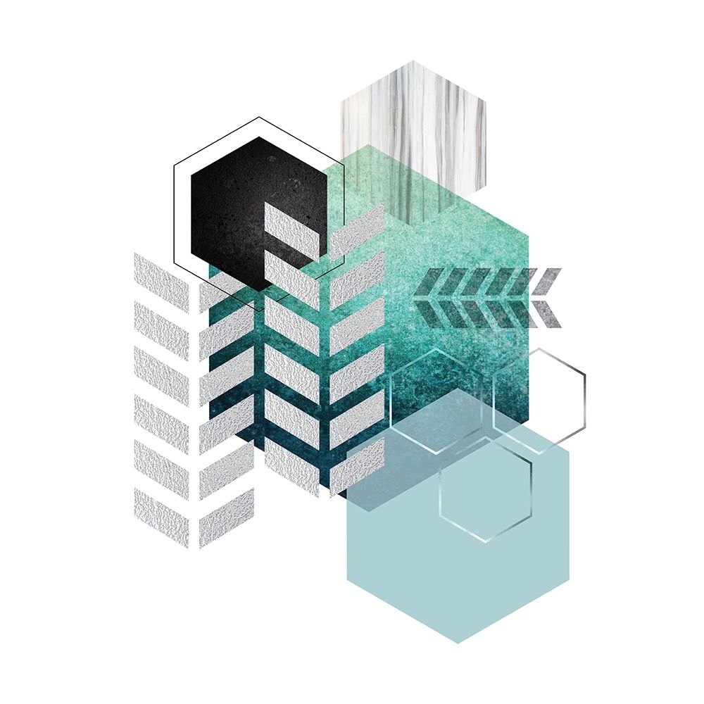 Geo Teal 4 art print by Urban Epiphany for $57.95 CAD