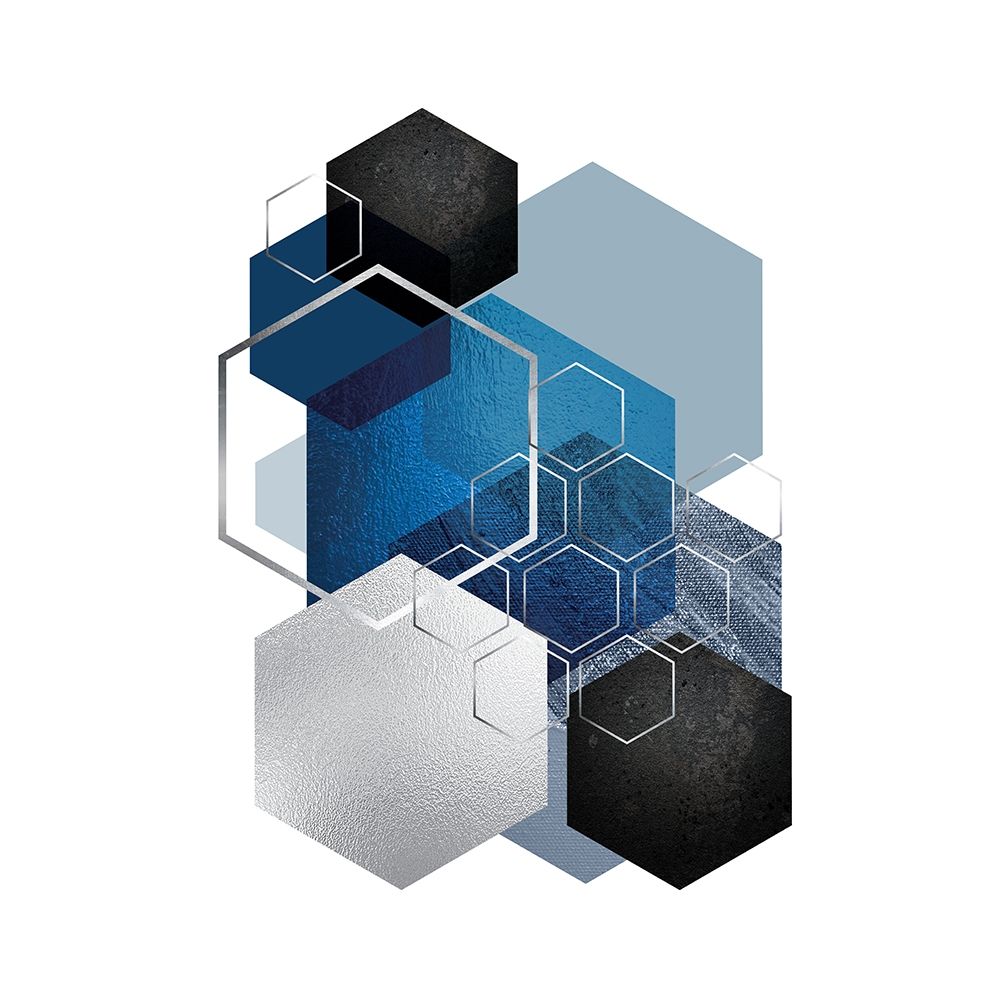 Geo Blue 3 art print by Urban Epiphany for $57.95 CAD