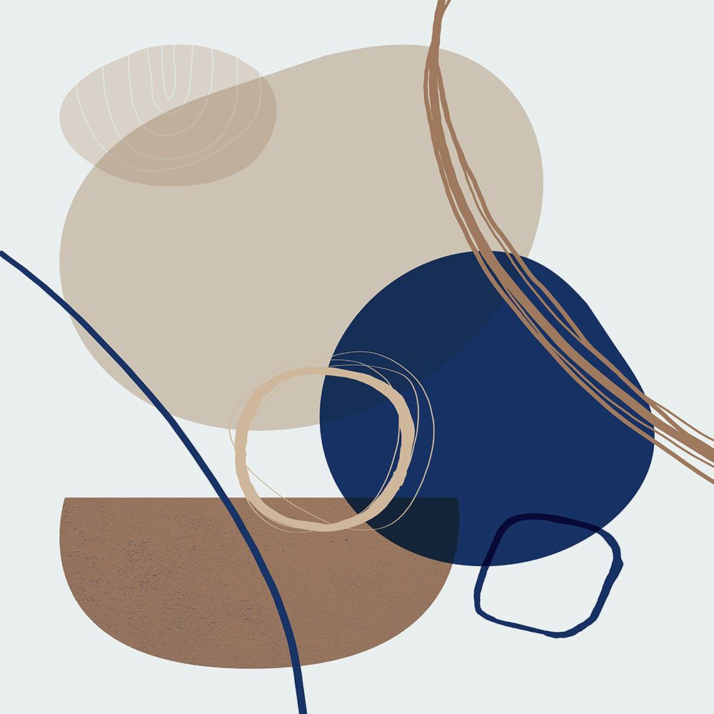 Abstract Navy And Tan 1 art print by Urban Epiphany for $57.95 CAD