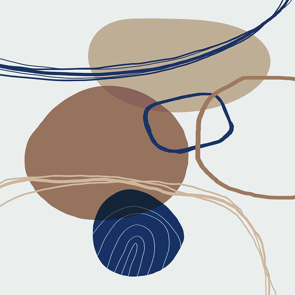 Abstract Navy And Tan 2 art print by Urban Epiphany for $57.95 CAD