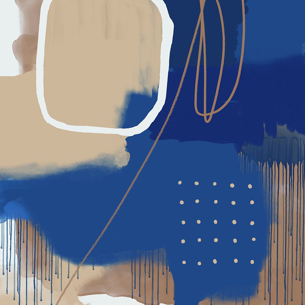 Blue And Tan Abstract 1 art print by Urban Epiphany for $57.95 CAD