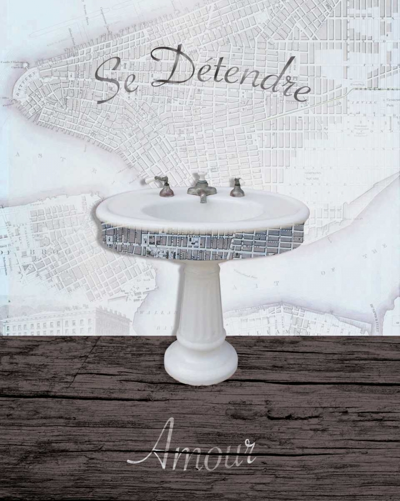 Mapped Bath Sink 1 art print by Victoria Brown for $57.95 CAD