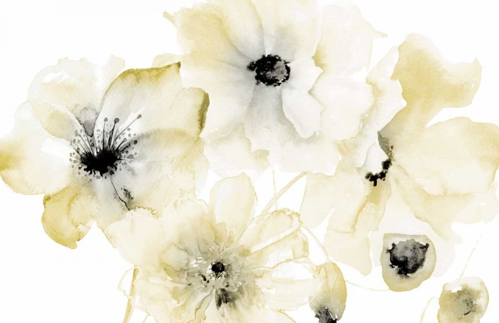 Gray Yellow Flora 4 art print by Victoria Brown for $57.95 CAD