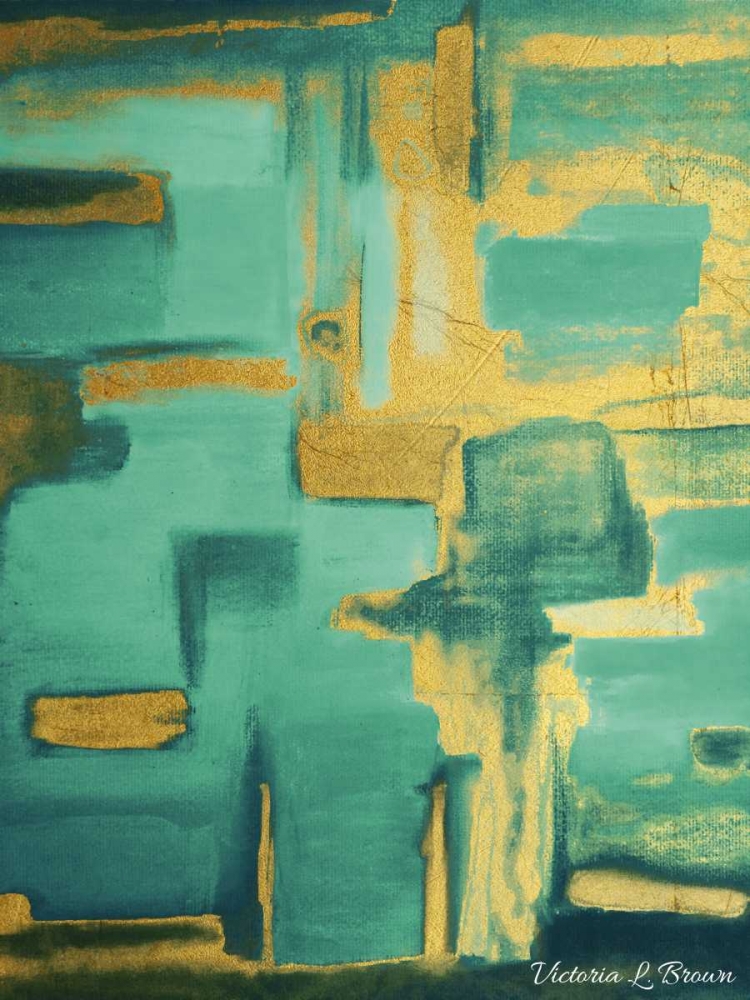 Golden Teal art print by Victoria Brown for $57.95 CAD