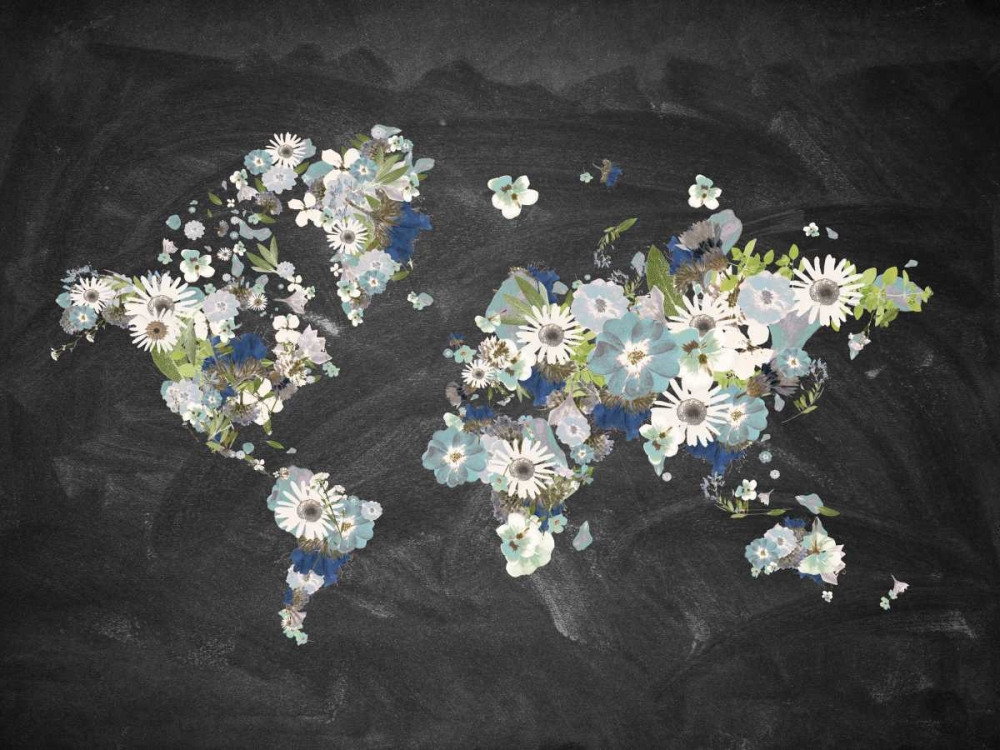 Blooming Map 2 art print by Victoria Brown for $57.95 CAD
