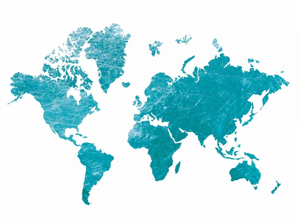 Blue Foil Map art print by Victoria Brown for $57.95 CAD
