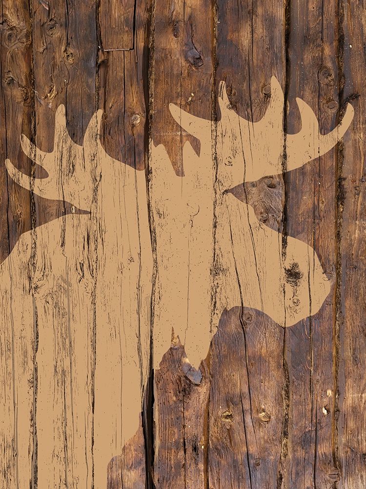 Wooden Moose art print by Victoria Brown for $57.95 CAD