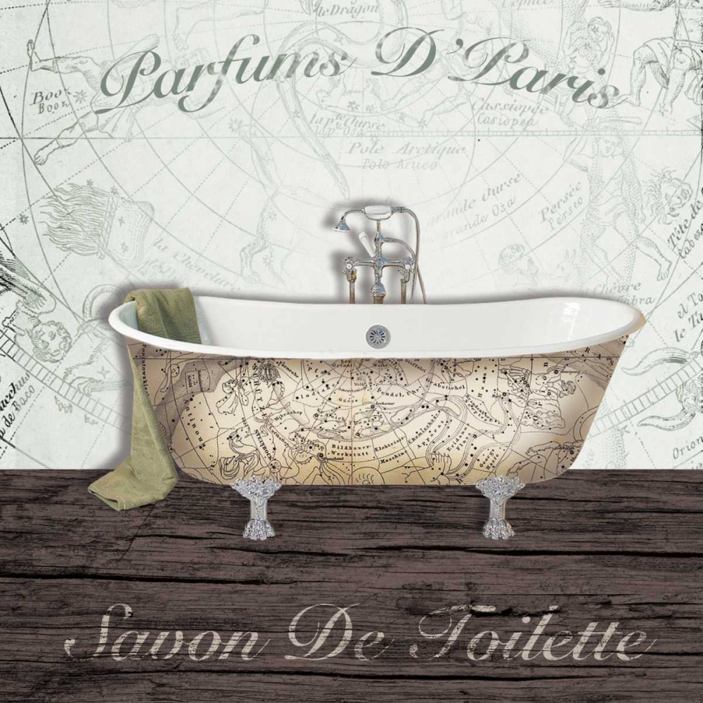 Mapped Bath art print by Victoria Brown for $57.95 CAD