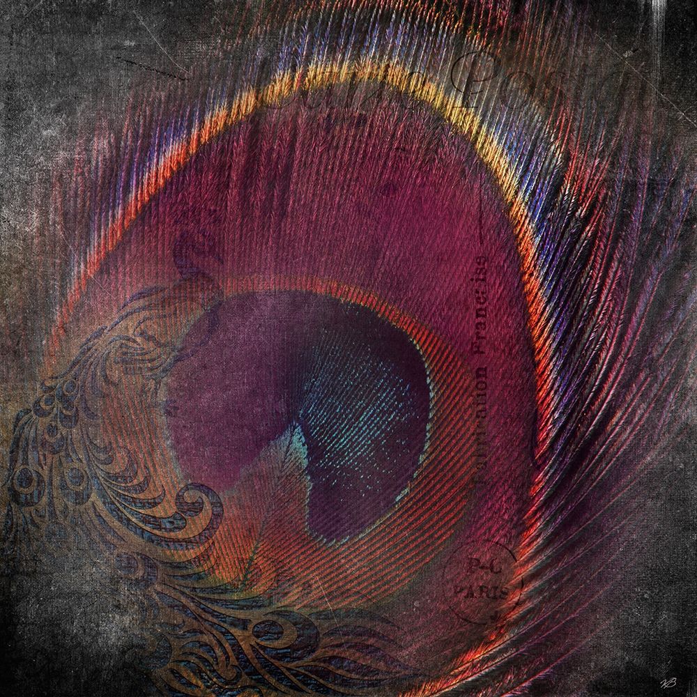 Peacock Distressed art print by Victoria Brown for $57.95 CAD