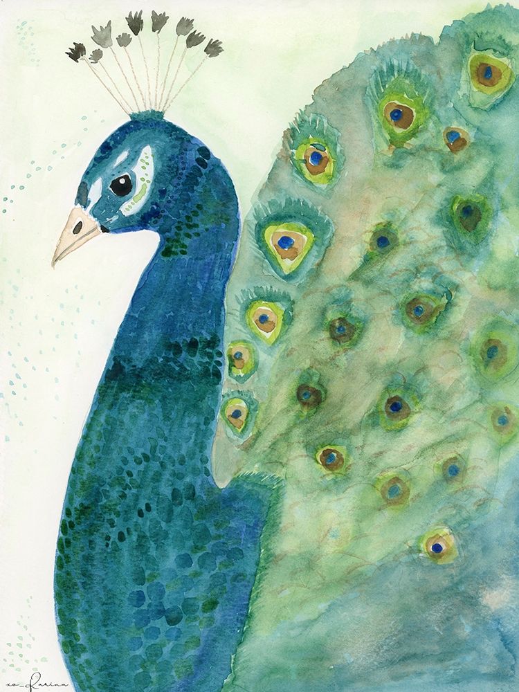 Gazing Peacock 1 art print by Karen Barski for $57.95 CAD