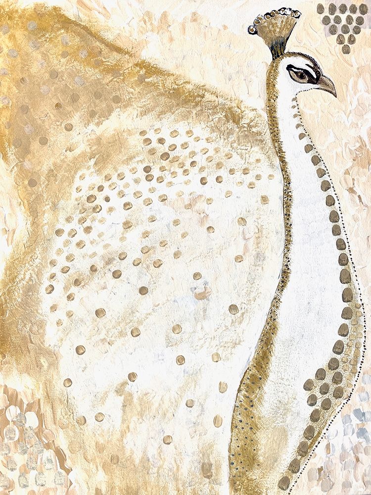 Albino Peacock Gold art print by Karen Barski for $57.95 CAD