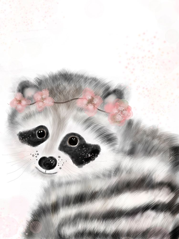 Fashionable Raccoon art print by Karen Barski for $57.95 CAD
