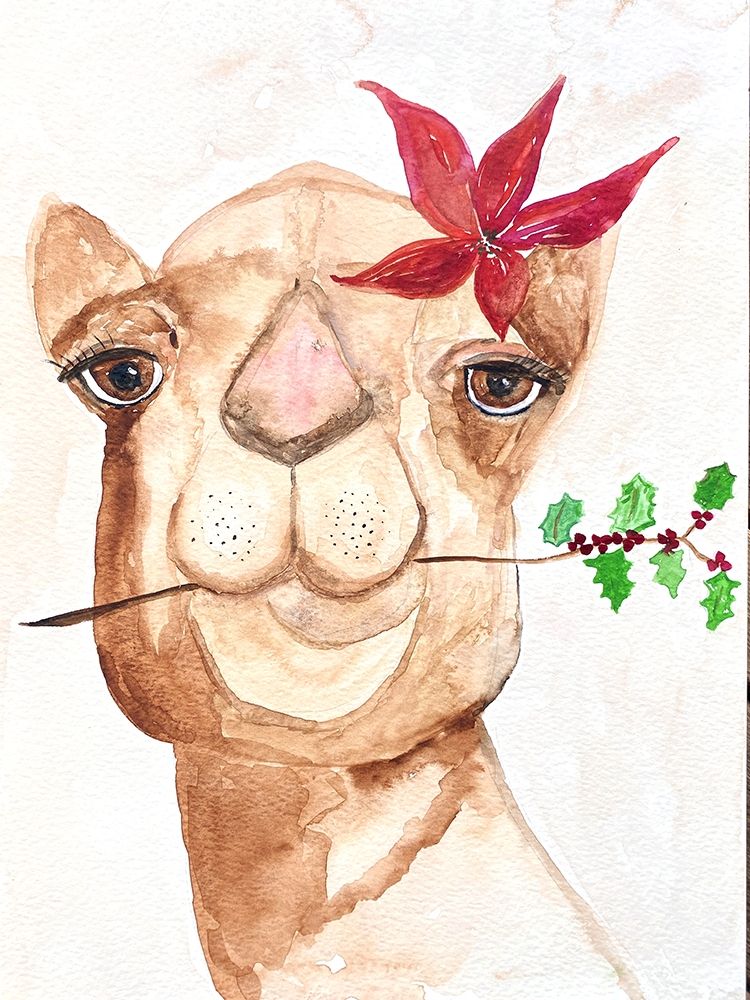 Xmas Camel art print by Karen Barski for $57.95 CAD