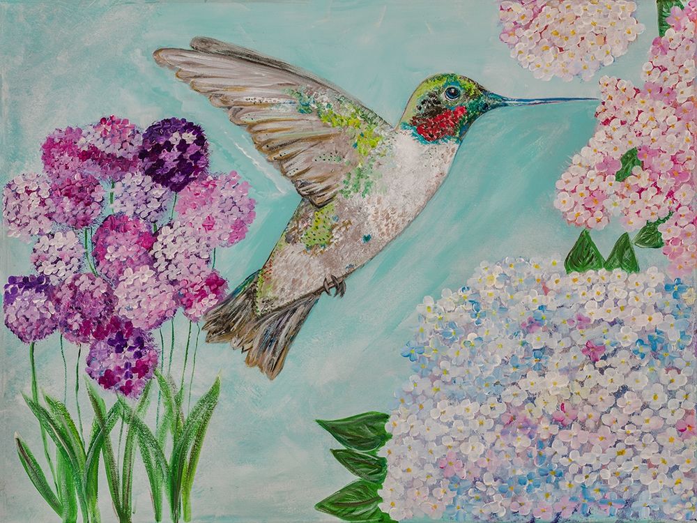Feeding Spring Friend art print by Karen Barski for $57.95 CAD
