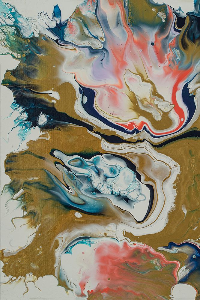 Vibrant Swirls Split 1 art print by Karen Barski for $57.95 CAD