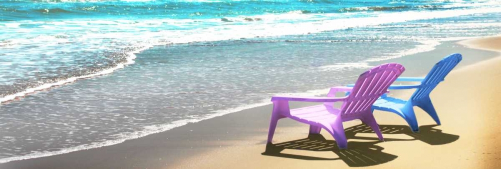 Bright Adirondak chairs right 1 art print by Suzanne Foschino for $57.95 CAD