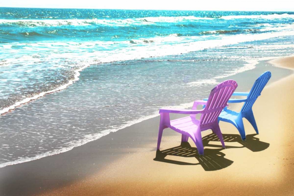 Bright Adirondak chairs right 1 art print by Suzanne Foschino for $57.95 CAD