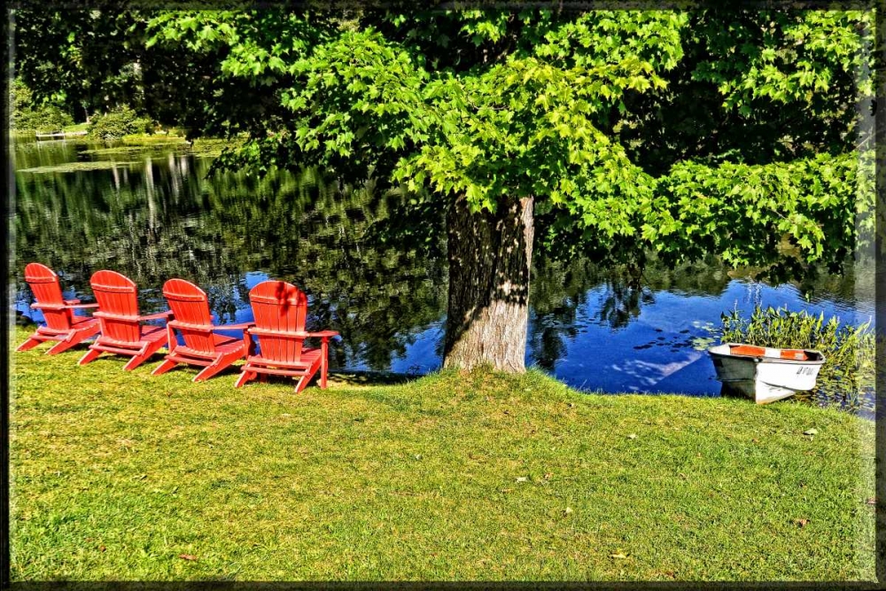 A Family Of Adirondaks And A Row Boat art print by Suzanne Foschino for $57.95 CAD