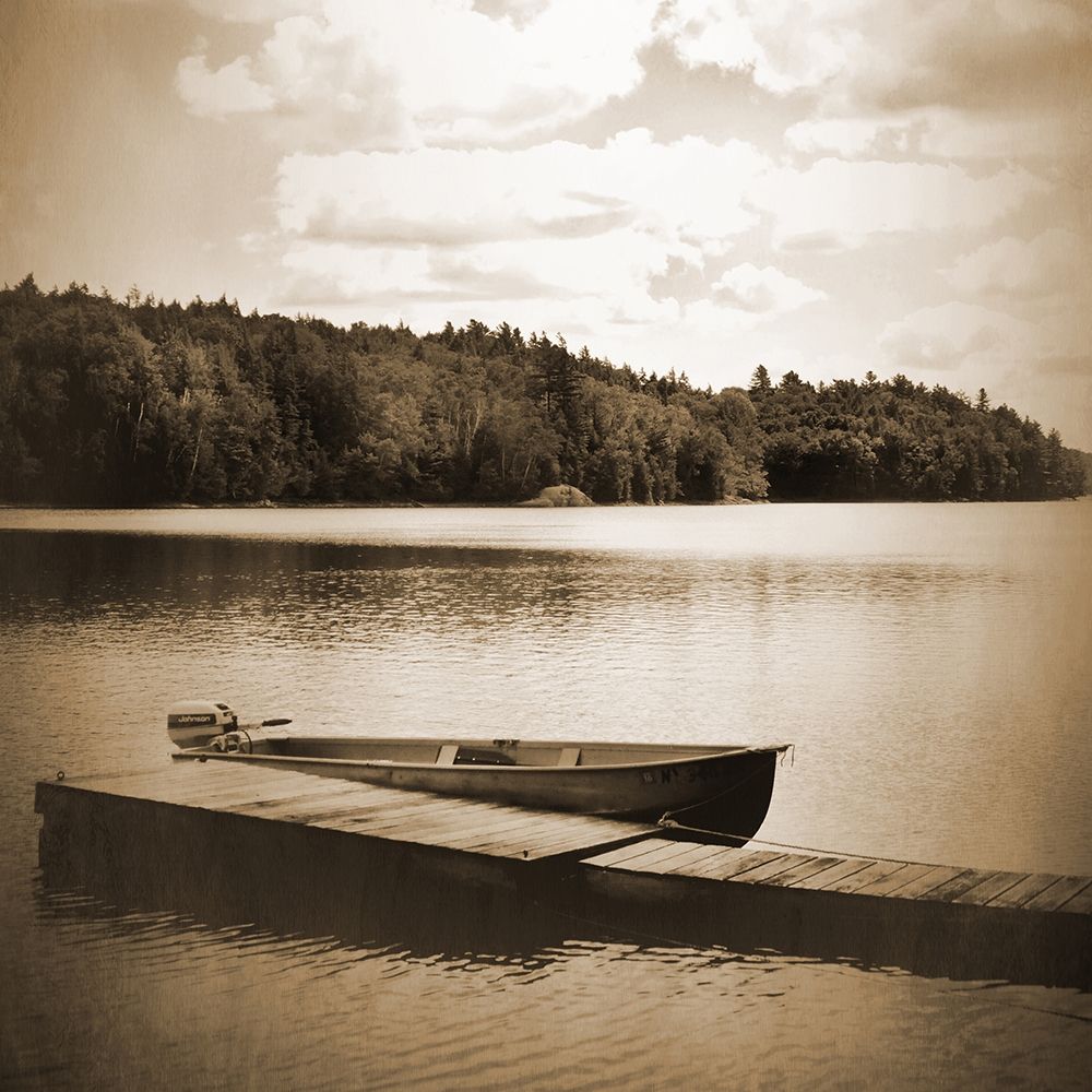 Boat Dock Sepia art print by Suzanne Foschino for $57.95 CAD