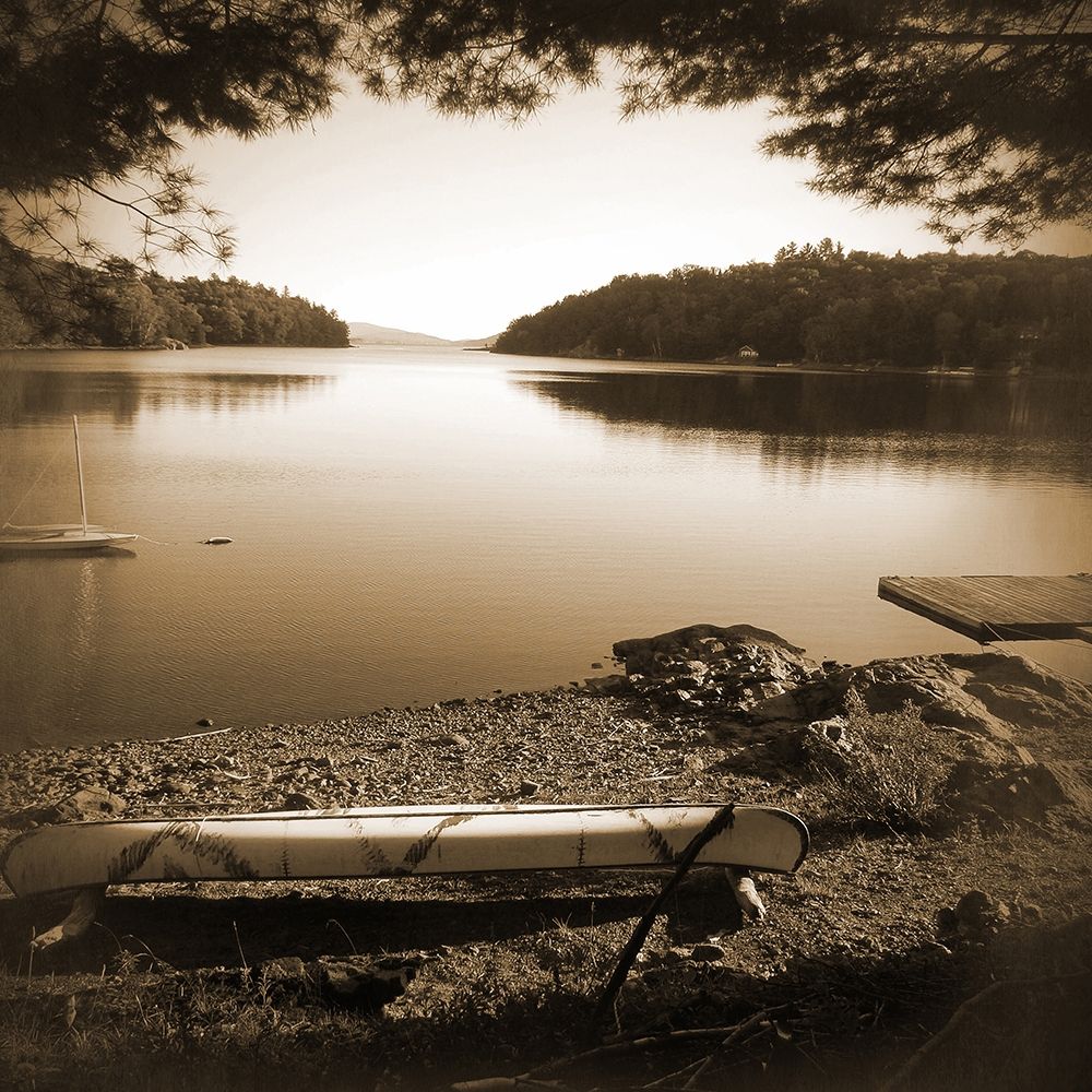 Canoe on Shore C art print by Suzanne Foschino for $57.95 CAD