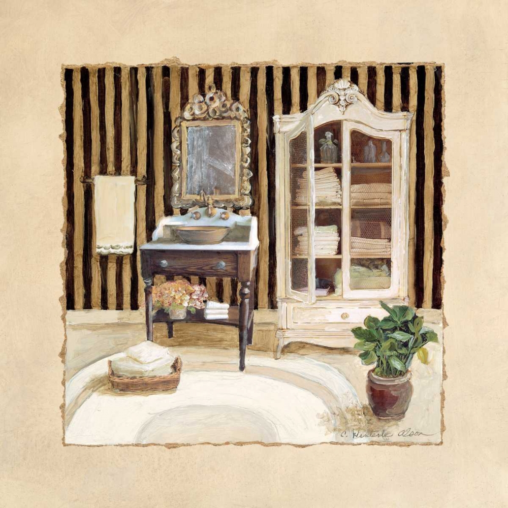 Vintage Bath II art print by Charlene Olson for $57.95 CAD