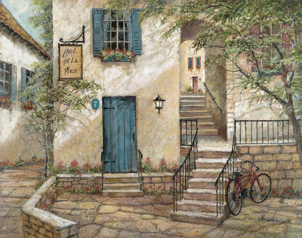 Hotel de la Place art print by Ruane Manning for $57.95 CAD