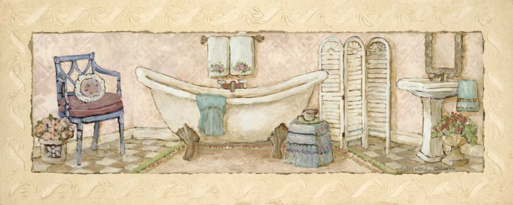 Annabelles Bath II art print by Charlene Olson for $57.95 CAD