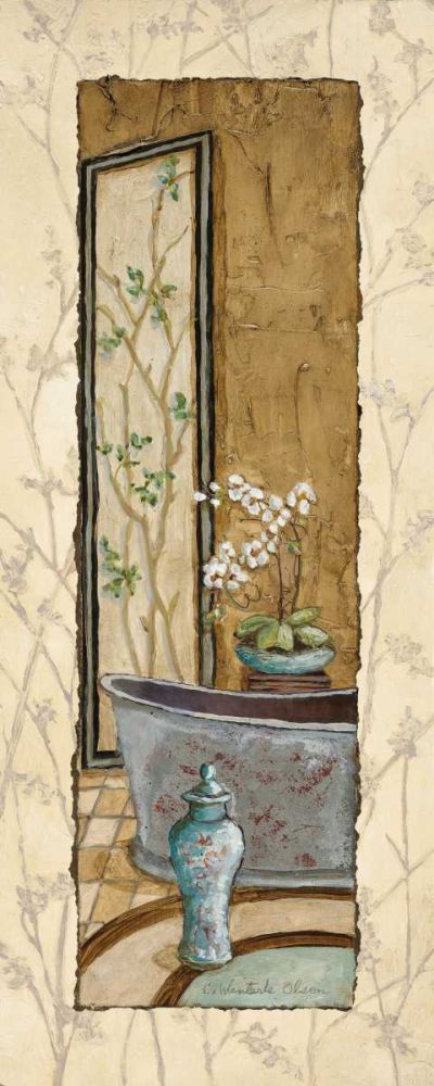 Oriental Bath I art print by Charlene Olson for $57.95 CAD