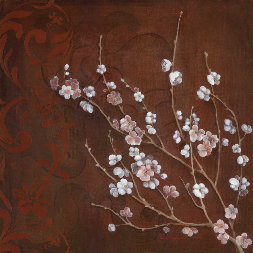 Cherry Blossoms on Cinnabar I art print by Tava Studios for $57.95 CAD